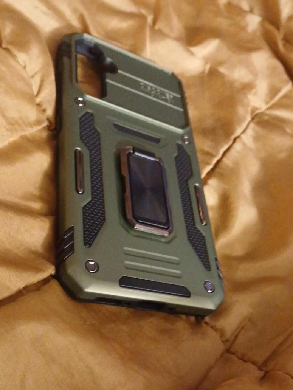 Rugged Green Protective Phone Case with Kickstand